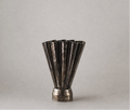 Fluted Pedestal Metal Vase