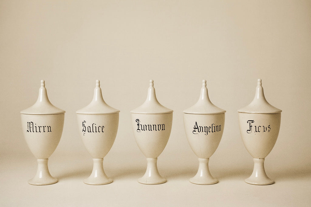 Herbalist Pharmacy Ceramic Jars