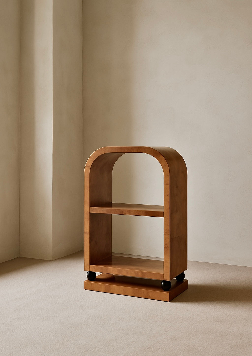 Art Deco Burl Wood Étagère