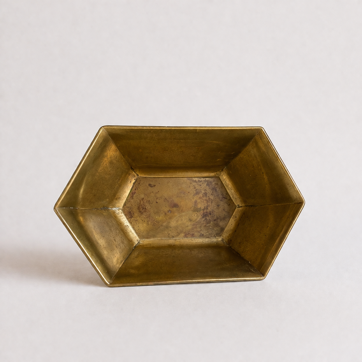 Hexagonal Brass Jardiniere