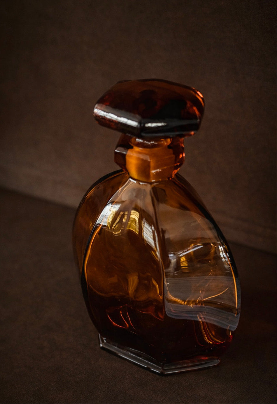 Art Deco Amber Decanter