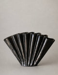 Fluted Sculptural Metal Vase
