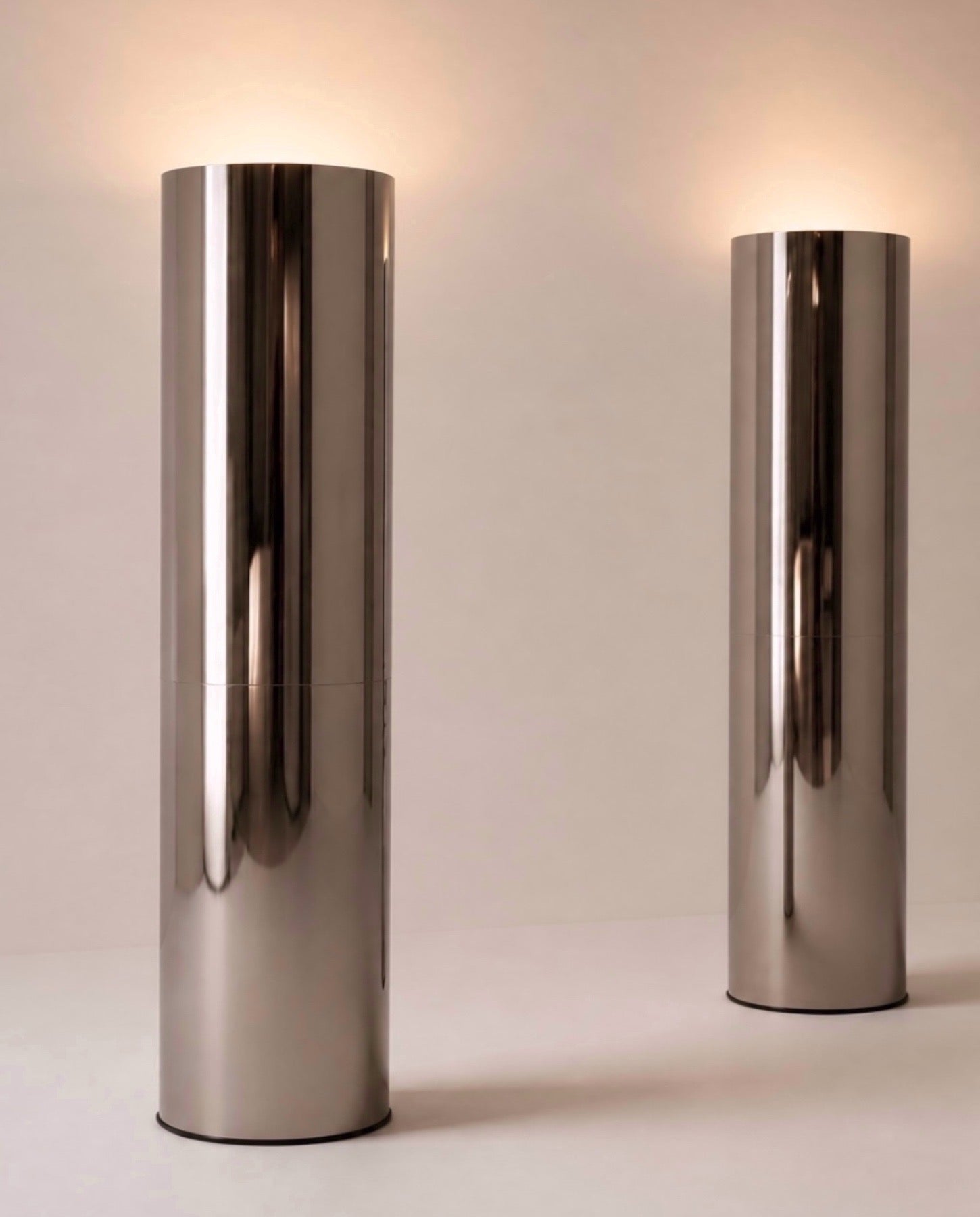 Large Stainless Steel Floor Lamp by Targetti