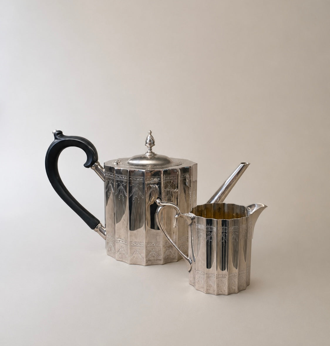 Silver-Plated Art Deco Tea Set