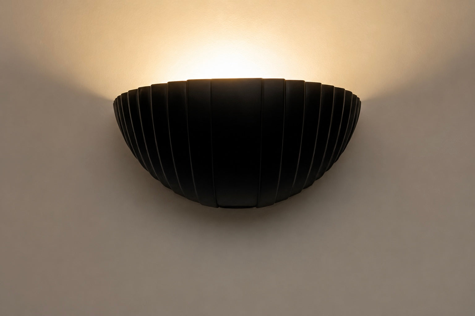Pair of Black Murano Glass Wall Lamp