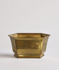 Hexagonal Brass Jardiniere