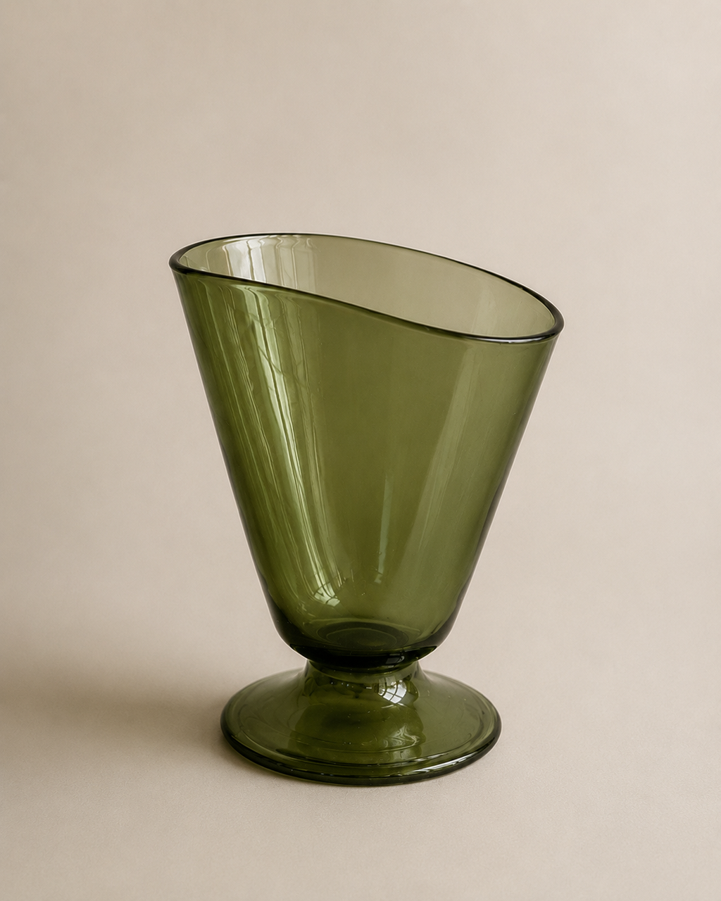 Italian Neo-Classical Green Glass Medici Vase