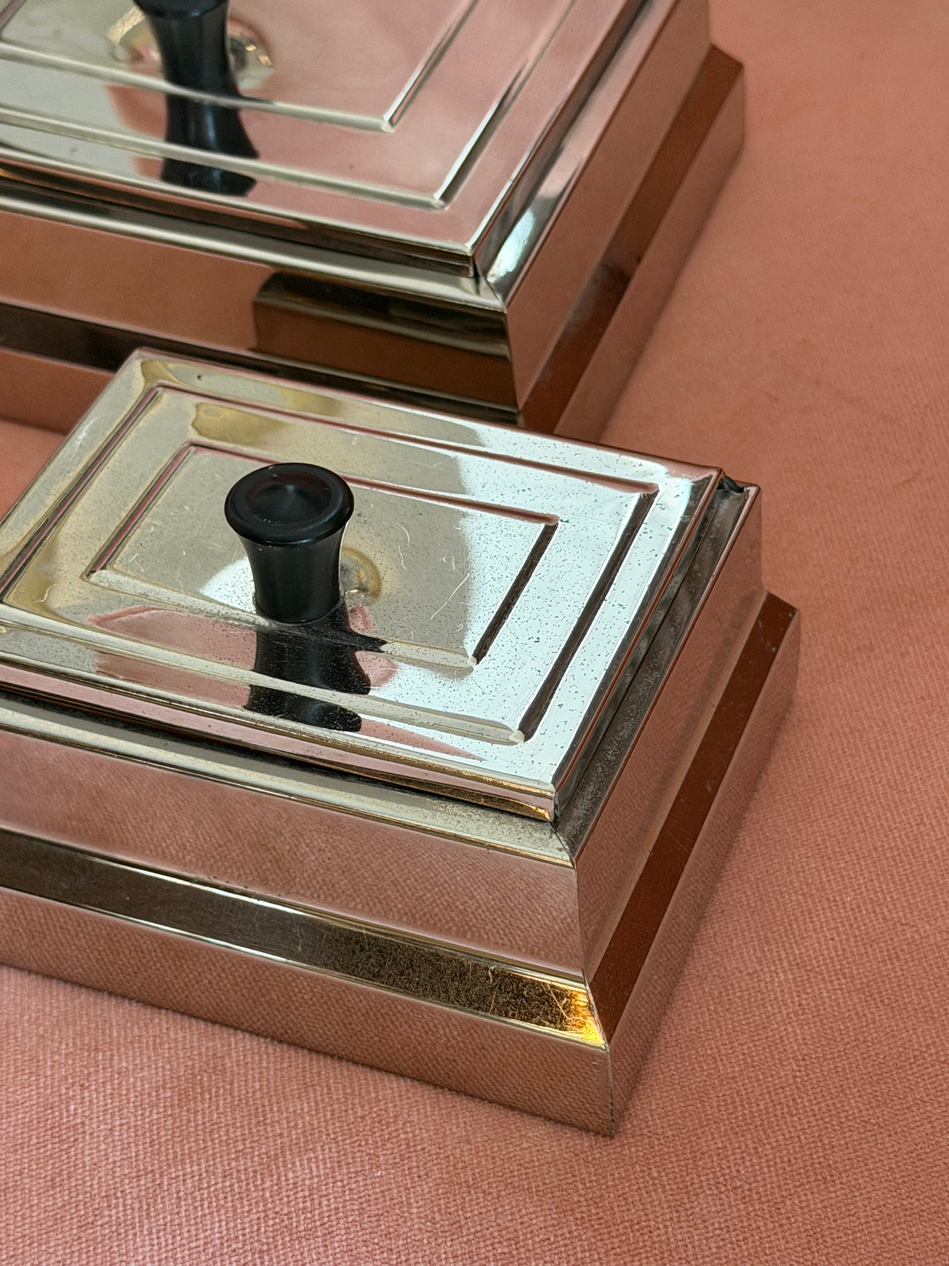 Art Deco Chrome Boxes