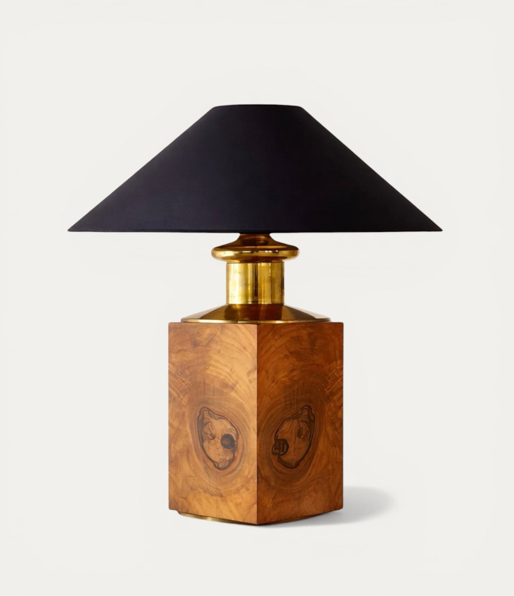 Pair of Solid Wood Table Lamps